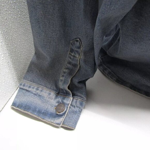 NEW UNISON LABEL Womens Oversized Denim Shirt Jacket Size XL Denim Blue - Picture 12 of 12